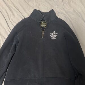 Roots Men's Dark Gray Zip-Up Sweater